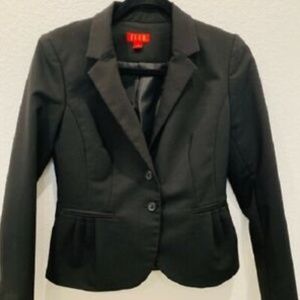 Elle Peplum Black Jacket Size 16 In Great Cond.